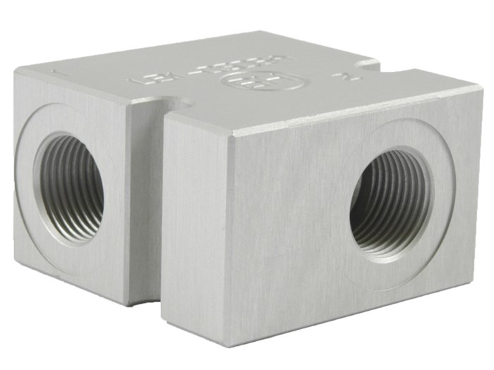 HYD3166 Ventilblok 2 vejs 3/8" flyd.