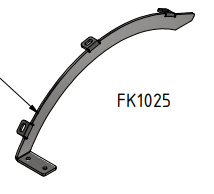 FK1025 Bøjle t/skærm Venstre/Midt