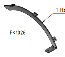 FK1026 Bøjle t/skærm Højre