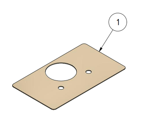 FK2POM_2 Slidplade firkantet t/ Kost